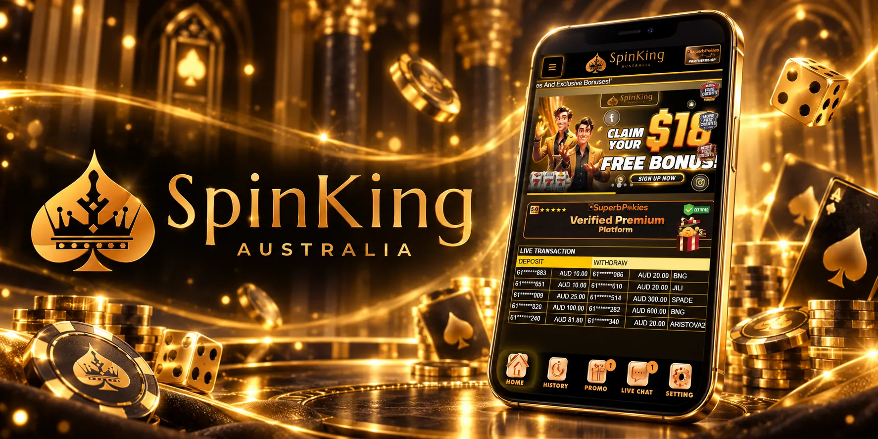SpinKing Casino App Screenshot